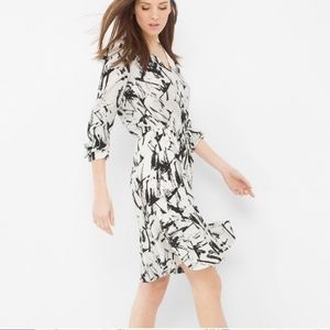 WHBM Long Sleeve Geometric Dress 0